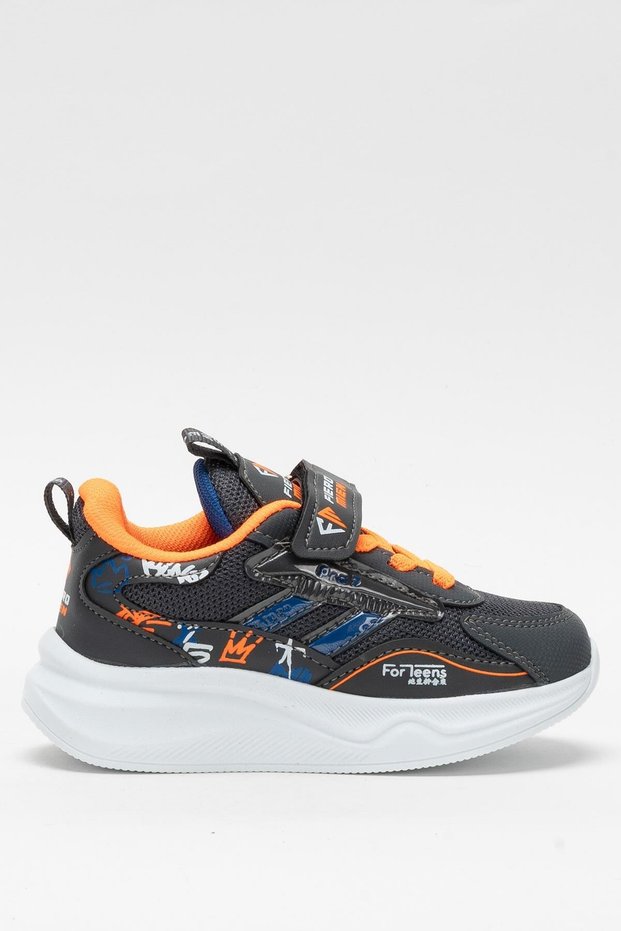 Children's Velcro Smart Lacing Sports Shoes Smoked - Orange