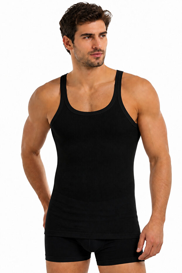 Yildiz Çamaşir 3-Pack Striped Camisole Thin Strap Sports Undershirt – Flexible and Comfortable Fit