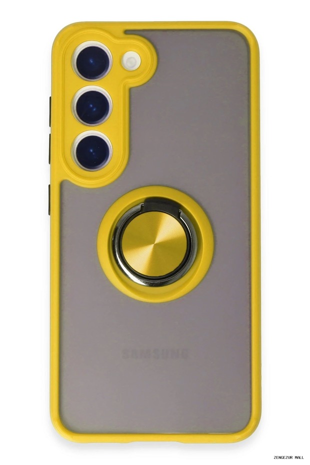 Zngzrmll Galaxy S23 Case Montreal Silicone Cover with Ring (175620) - Yellow