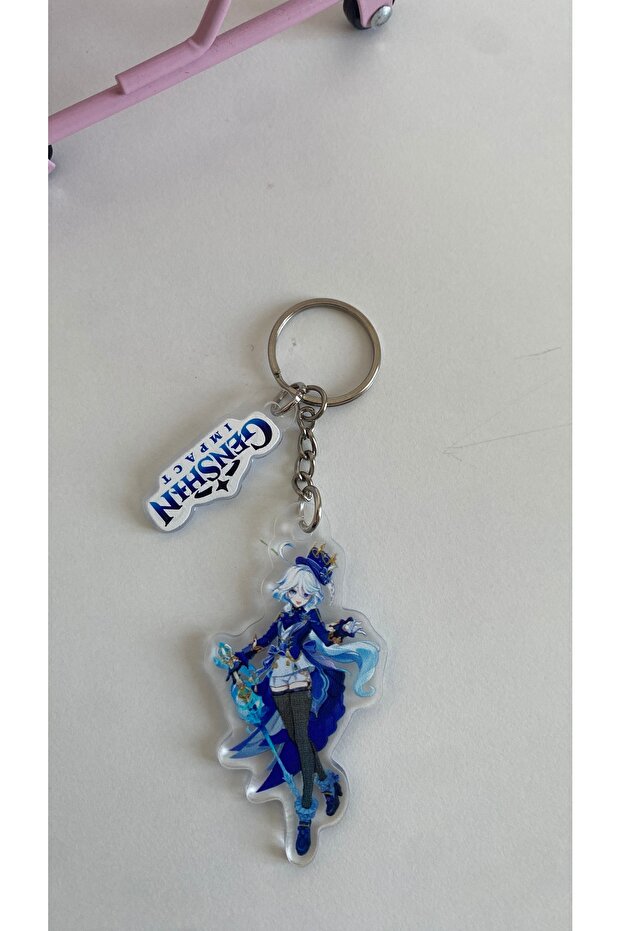 Genshin Impact 2D Thick Acrylic Keychain Charm 6-7cm Kazuha Ayaka Cyno Ganyu Game Character