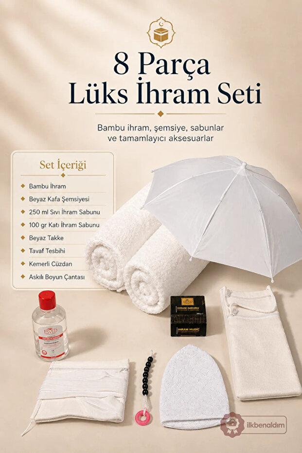 8 Piece Luxury Bamboo Ihram Set |   Hajj and Umrah Set