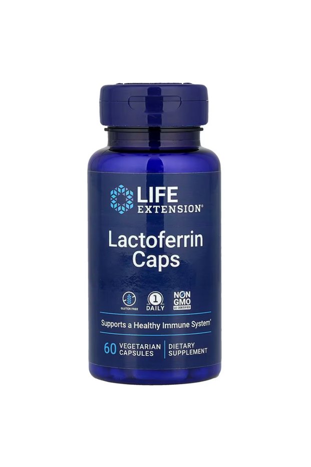 Supplement Lactoferrin Caps, 60 Capsules Supports Healthy Immune Response, Gi & Vision Health