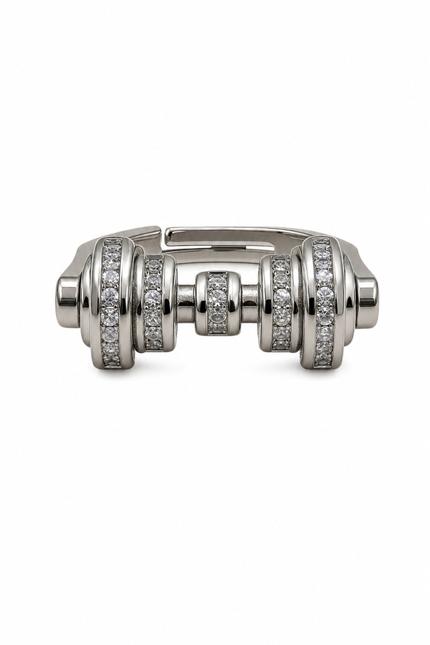 Modern Design Steel Stone Women's Ring - Stylish and Eye-Catching Accessory