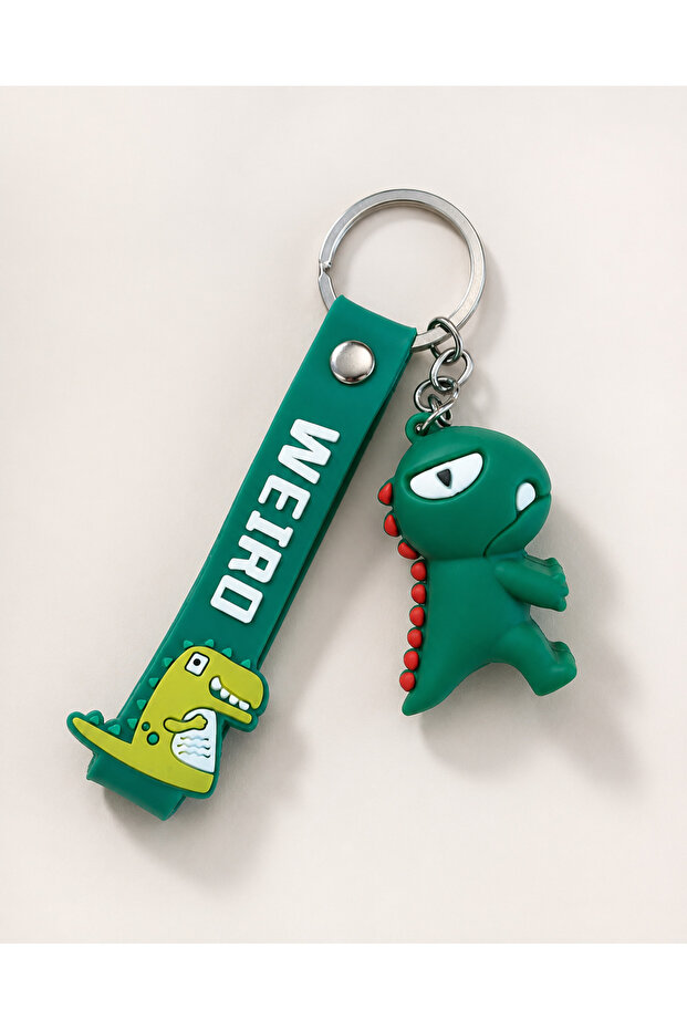 Dinosaur Keychain - Green Std Green