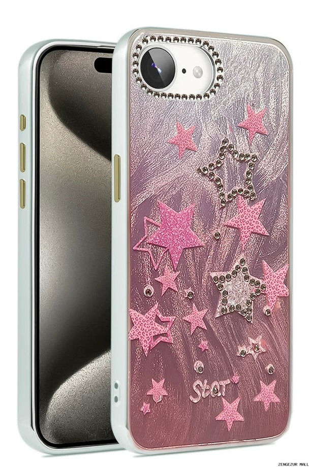 Zngzrmll iPhone 16E Case Blade Mirror Pattern Cover - (190046) Pattern 7