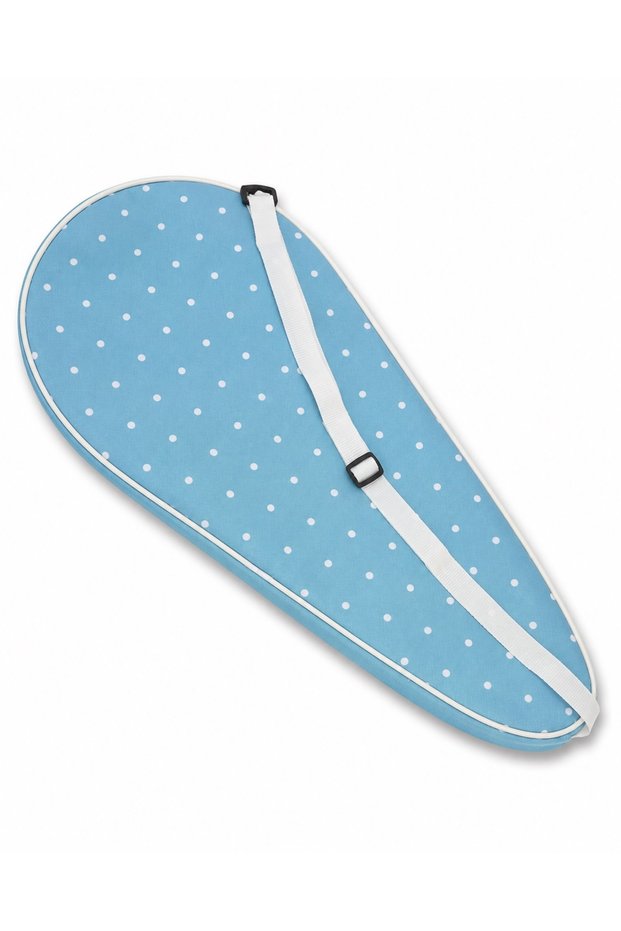 Premium 27 Inch Racket Cover Turquoise Color with White Polka Dots