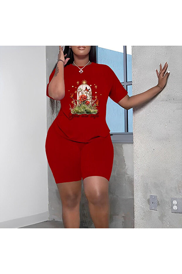 Women's Floral T-Shirt & Shorts Set