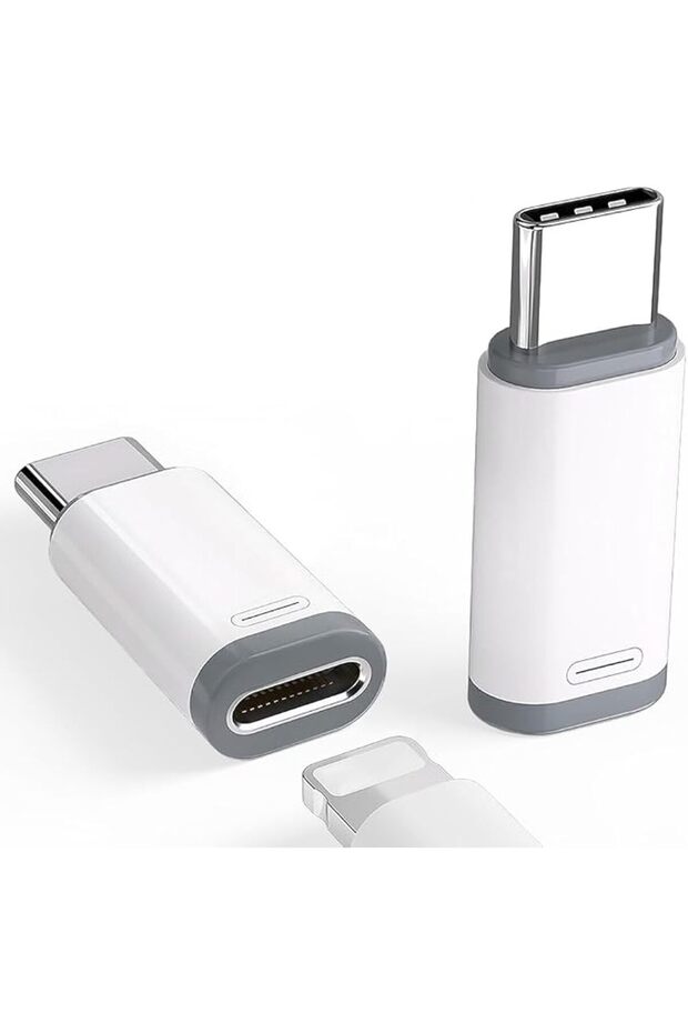 محول USB-C إلى Lightning (قطعتان)، منفذ Lightning أنثى إلى USB-C ذكر، للشحن السريع ونقل البيانات