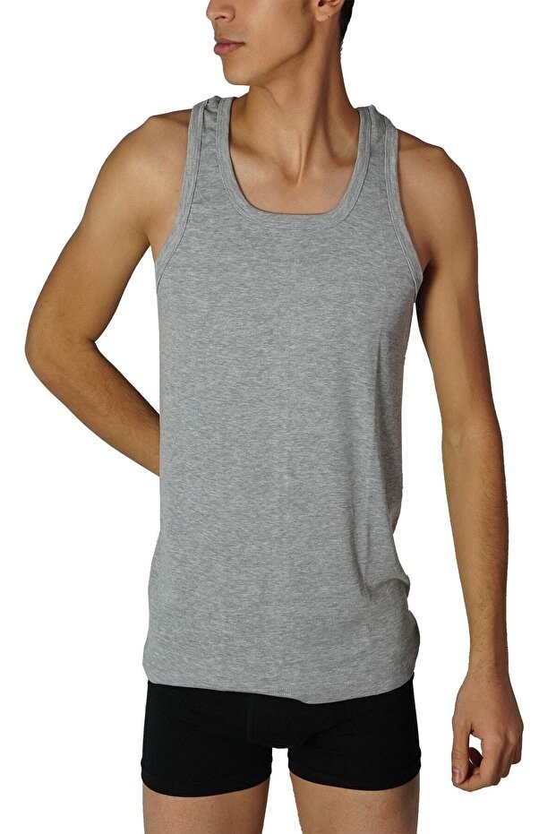 Tutku-Men's Black 6-Pack Berrak Classic Strappy Undershirts