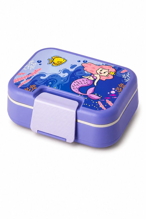 Titiz Happy Stainless Steel Compartmented Lunch Box 1030 ml – with Fork and Spoon Set