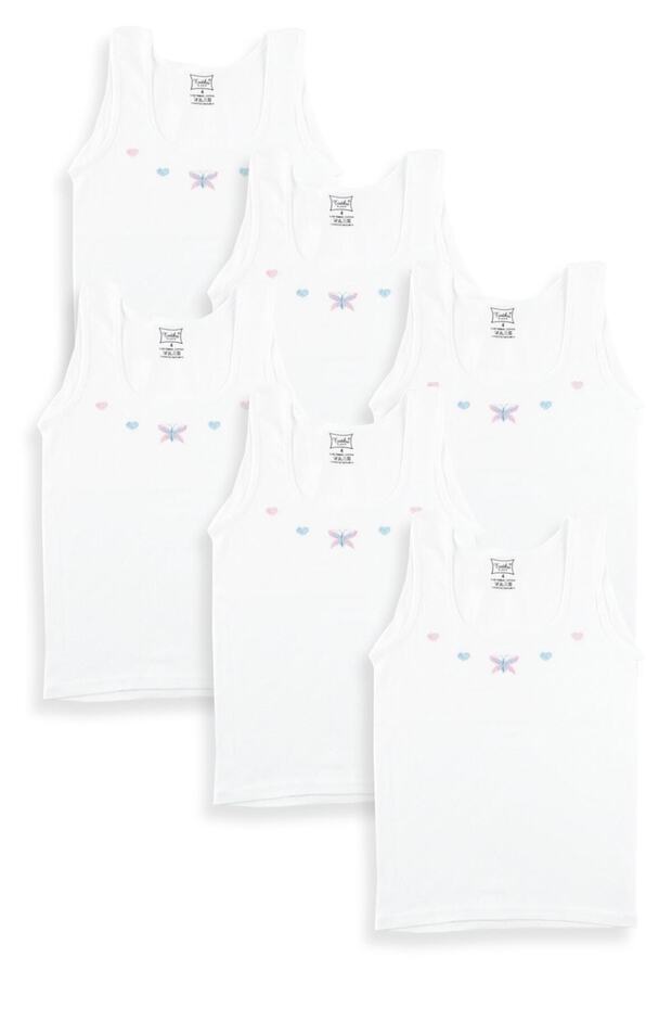 Tutku-Girl's Wide Strap Undershirt 6 Pieces