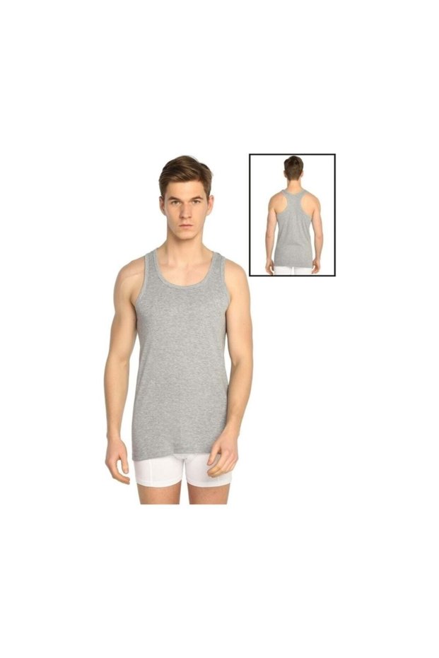 Tutku-Erkek 2 Pack 118 Rambo Sports Tank Top - Gray - L