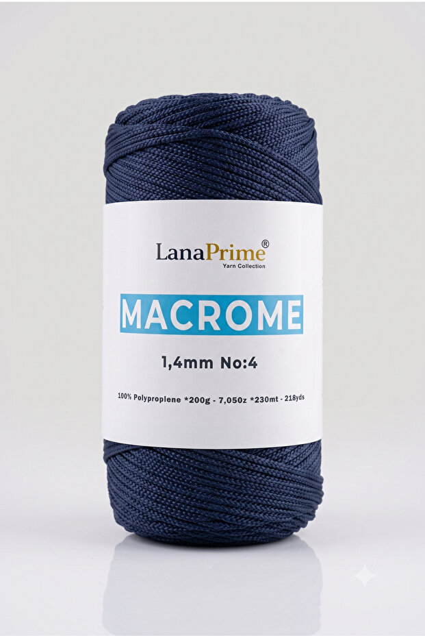 Macrame Knitting Thread (1.4mm) 230m. Bag Ipi 200 Gr Polypropylene Color No:11