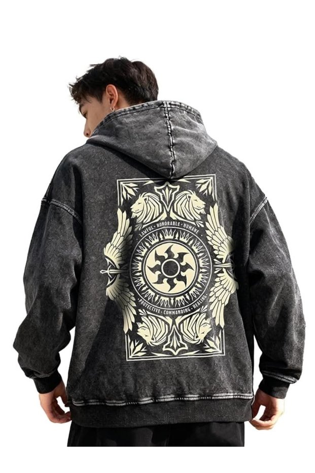 Unisex Street Statement Oversize Hoodie – Vintage Printed