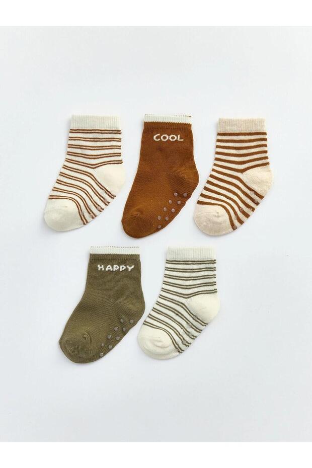Patterned Baby Boy Socks 5-Pack (W6)