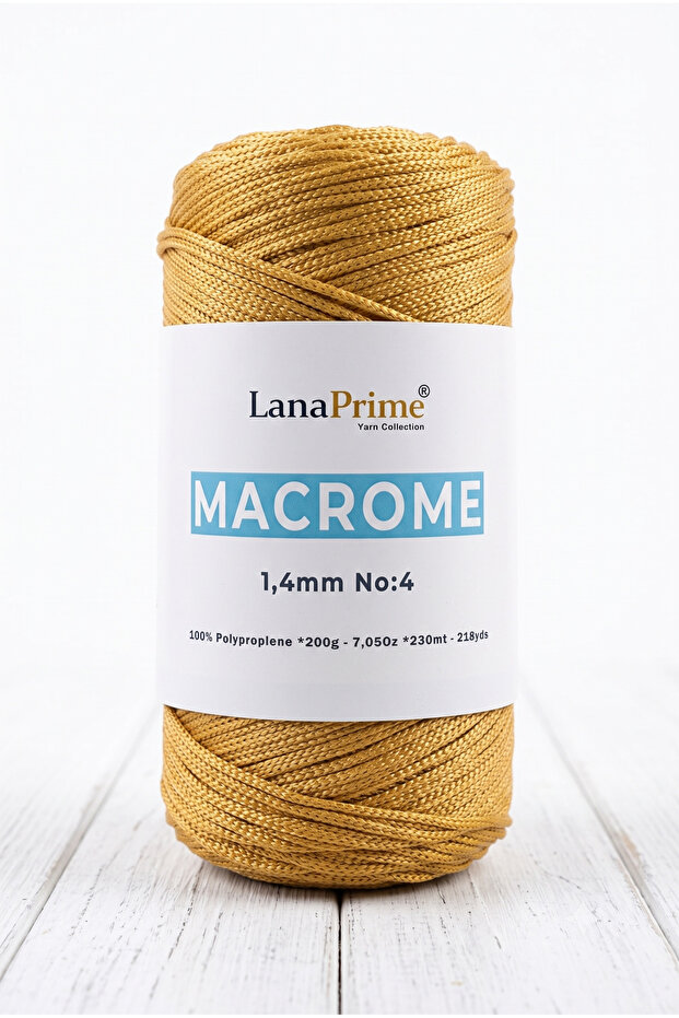 Macrame Knitting Thread (1.4mm) 230m. Bag Ipi 200 Gr Polypropylene Color No:12