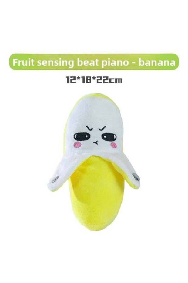 Fruit Music Plush Doll Toy - Banana rhythm piano, [bring your own battery] - Singing Plush Doll, Sensor Activated, Kids Interactive Toy, Cute Fruit Design, Musical Stuffed Animal, Children Gift