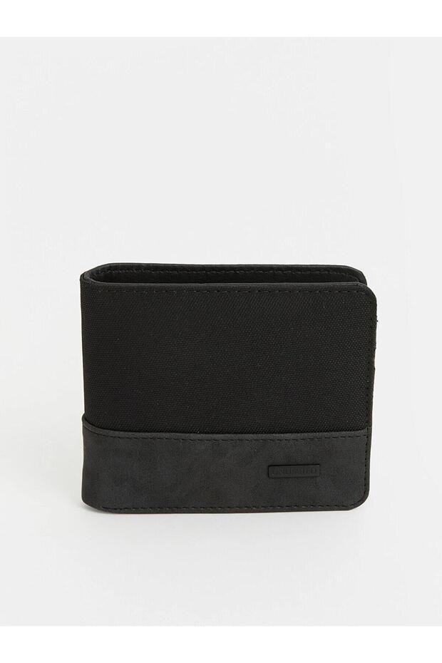 Men's Wallet with Faux Leather and Fabric Combination (W6)
