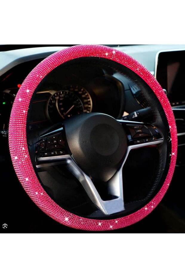 Universal Car Steering Wheel Cover with Rhinestone Crystal