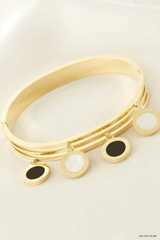 Spt-Gld Luxury Steel Handcuff (233306) Bracelet Yellow