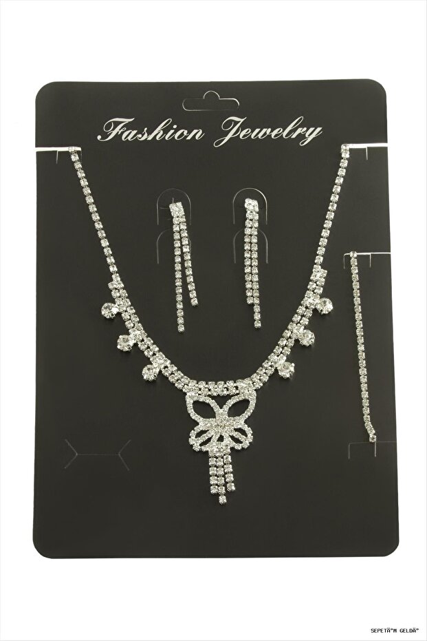 Spt-Gld Stone Set Necklace (234052) Silver Color