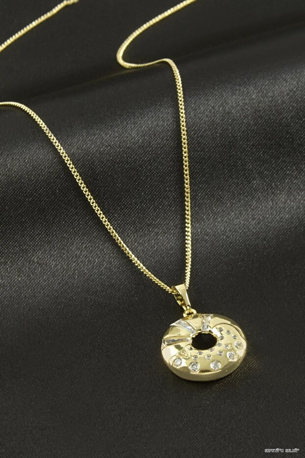 Spt-Gld Xuping Simit Zircon Stone Luxury Steel (233327) Necklace Yellow