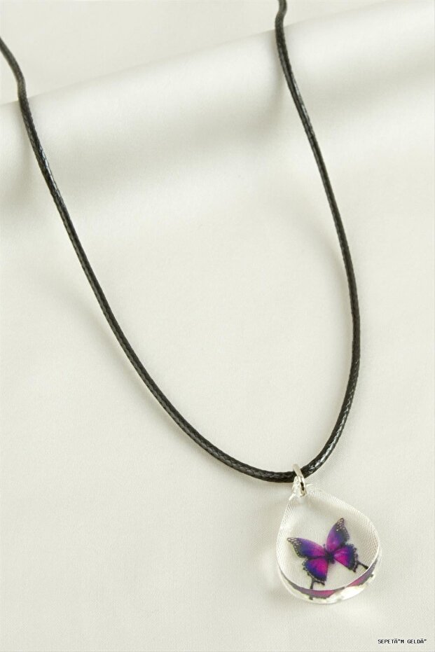 Spt-Gld Drop Epoxy (04543) Pendant Purple