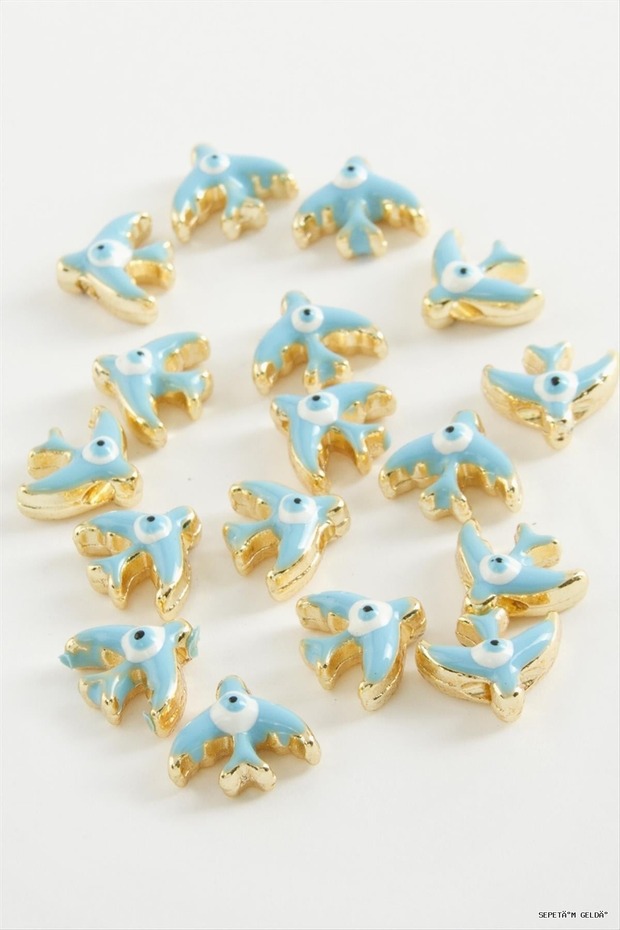 Spt-Gld Phoenix Enamel Bracelet and Pendant Horse 1 (04513) Piece Blue
