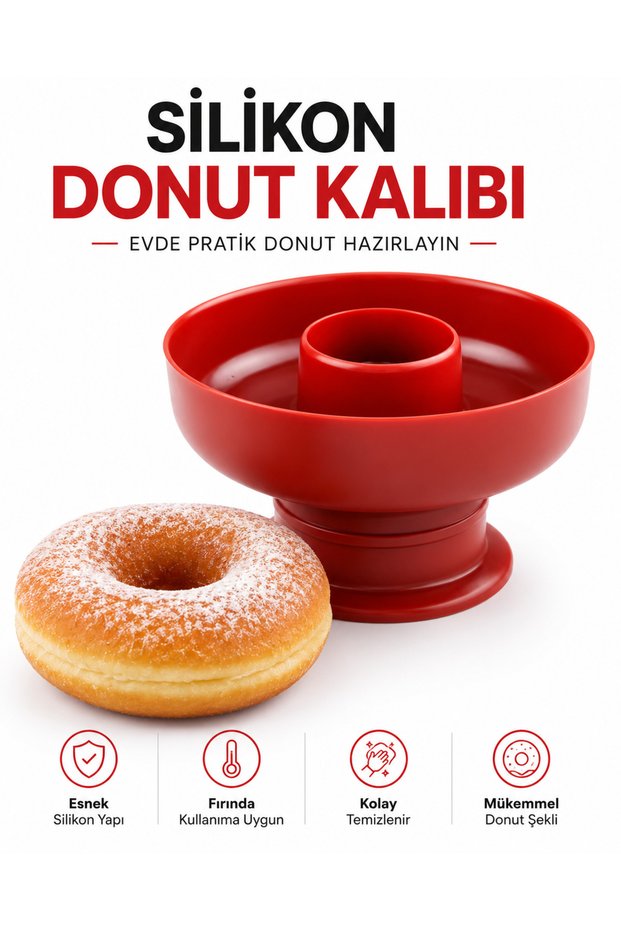 Silicone Donut Mold – Homemade Donut Making Mold, Round Ring Dessert Mold