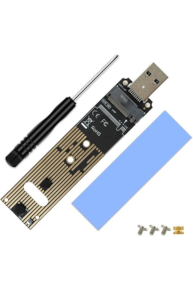 محول M.2 الى USB مزدوج البروتوكول M.2 NVME ساتا القرص الصلب USB3.1 الجيل الثاني 10Gbps USB الى NVME