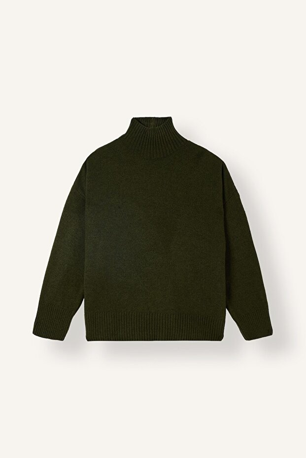 Relax Fit Half Turtleneck Basic Knitwear Sweater F5331Ax26Wn