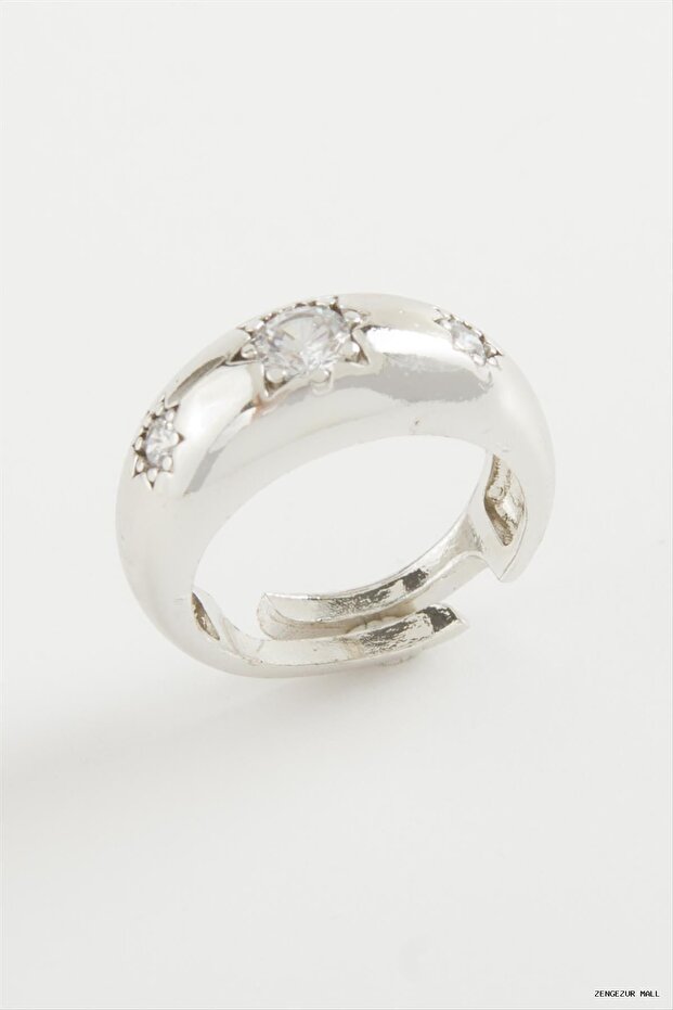Zngzrmll Star with Stones Ring (30902) Silver Color