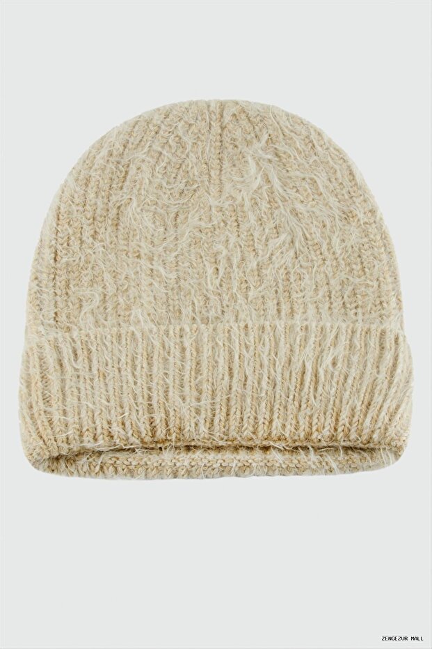 Zngzrmll Furry Folded Beret (42752) Milk Coffee