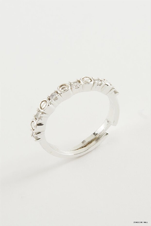 Zngzrmll Crt Stone Ring (42119) Silver Color