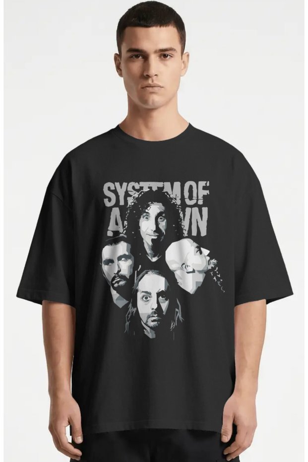 System of a down Rock Metal Music Band Printed Unisex Oversize Premium T-Shirt