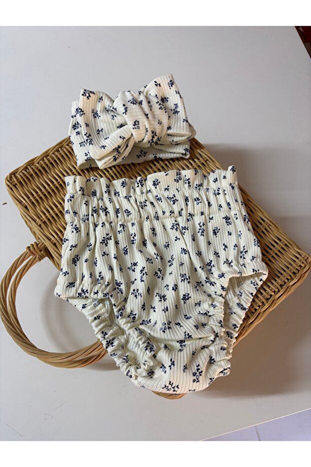 Shorts Band Set Blue Floral
