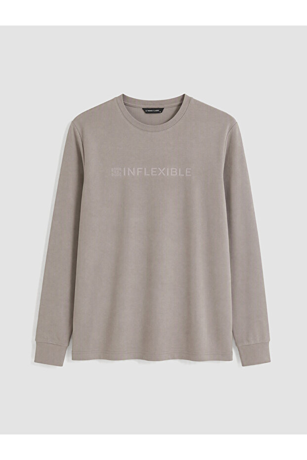 Lcwaikiki Classic Crew Neck Printed Men's Sweatshirt