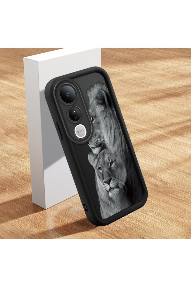 Vivo V50 Lite 4G/5G Compatible Aslan Double Portrait Printed Silicone Case, Provides Shock Absorption
