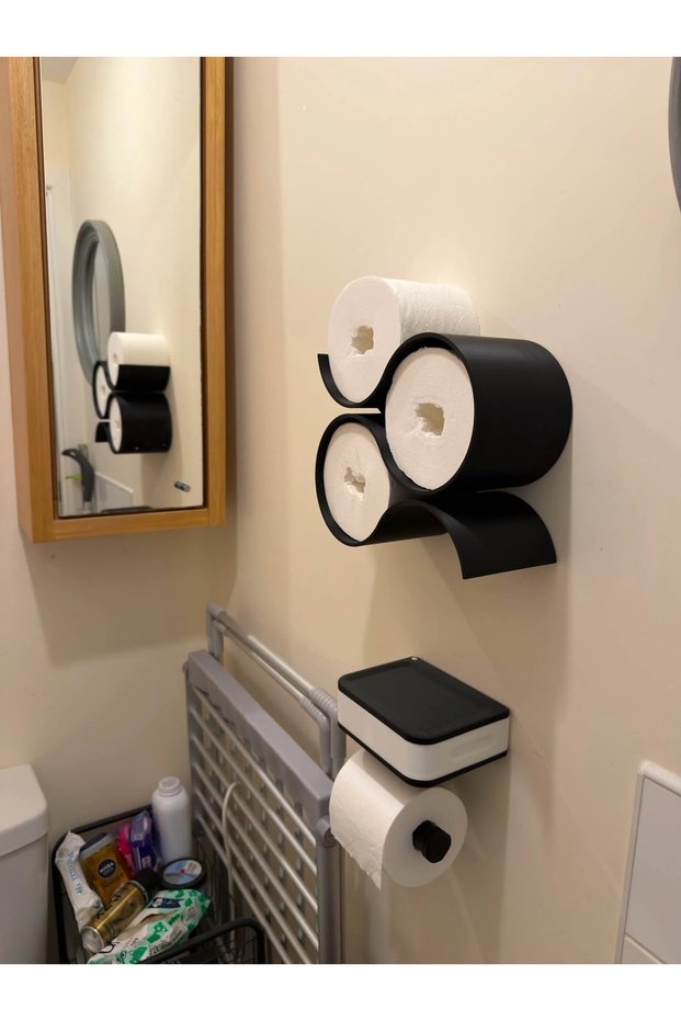 Modern Toilet Paper Holder - 3-Pack Decorative Toilet Paper Organizer