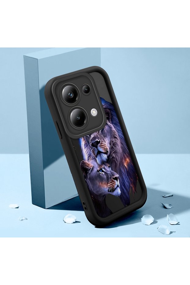 Poco M6 Pro 4g Compatible Aslan Double Portrait Printed Silicone Case, Provides Shock Absorption