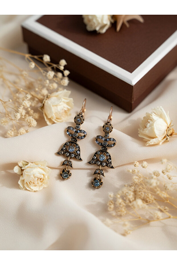 Zircon Stone Earrings Authentic Design