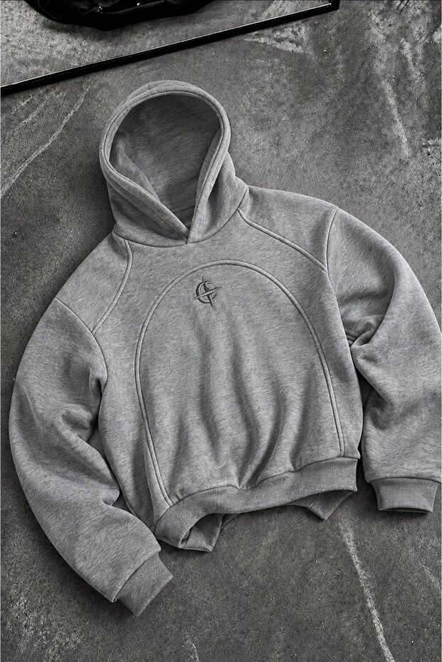 Embroidered Veteran Stitched Oversize Sweatshirt