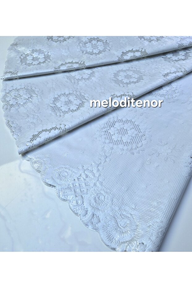 Transparent Overlay Processing Tulle Lace Tapestry Rose Daisy Flower Pattern Round Pvc Oilcloth Tablecloth
