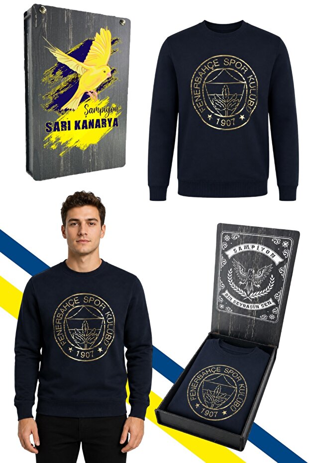 Men's Tribun Gold Logo Sweat Uv Kutu with Gift
