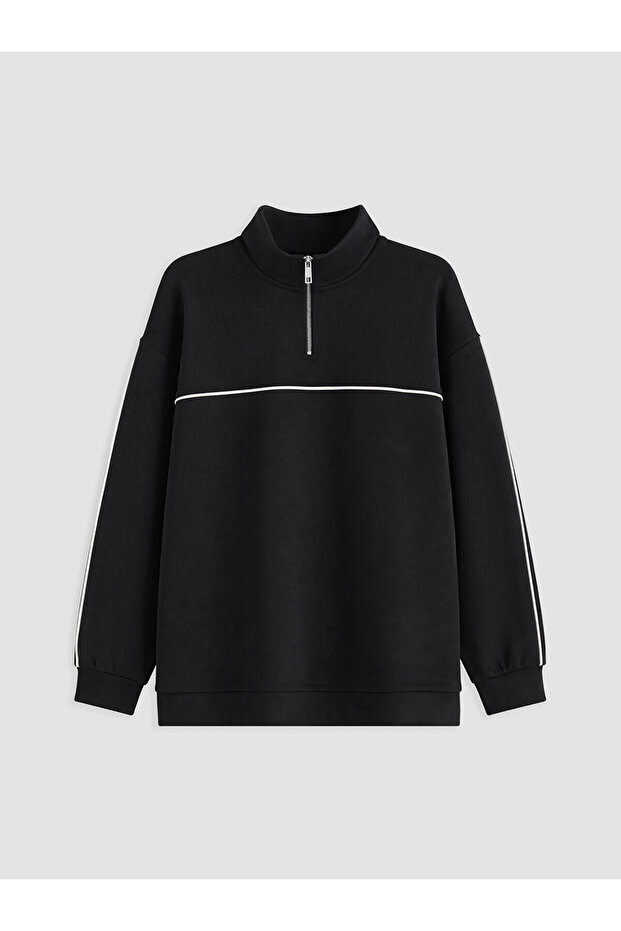 Özmarka New Season Soft Touch Oversized Women's Sweatshirt Tunic