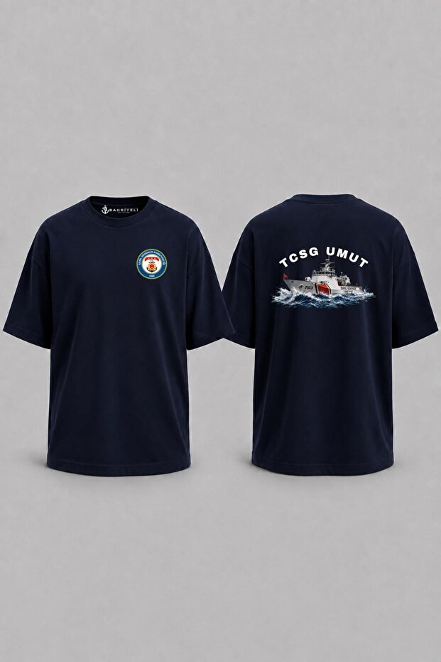 Oversize Tcsg Umut Dalgalar Arlas V2 Pocket and Back Printed Unisex T-Shirt