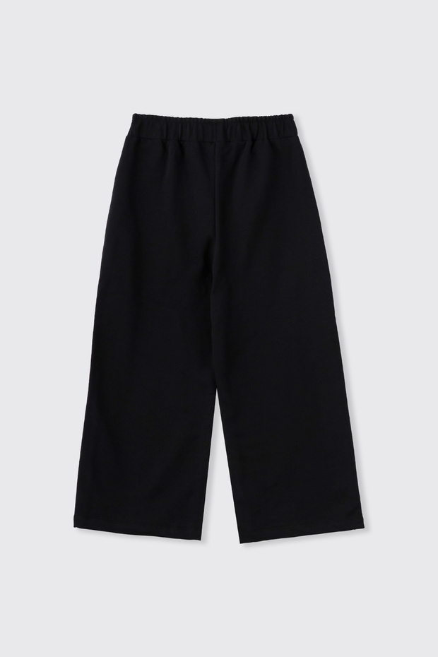 Girl's Black Sweatpants with Elastic Waistband