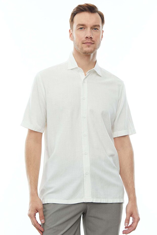 MEN'S SHORT-SLEEVE LOOSE SLIM SHIRT KSD4569