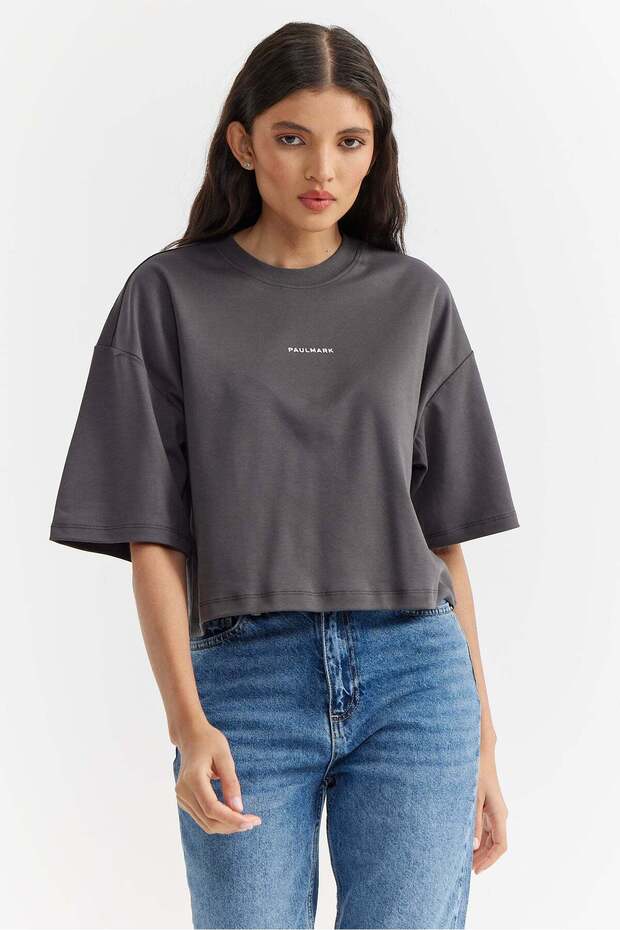 Women's Letter Print Short T-Shirt