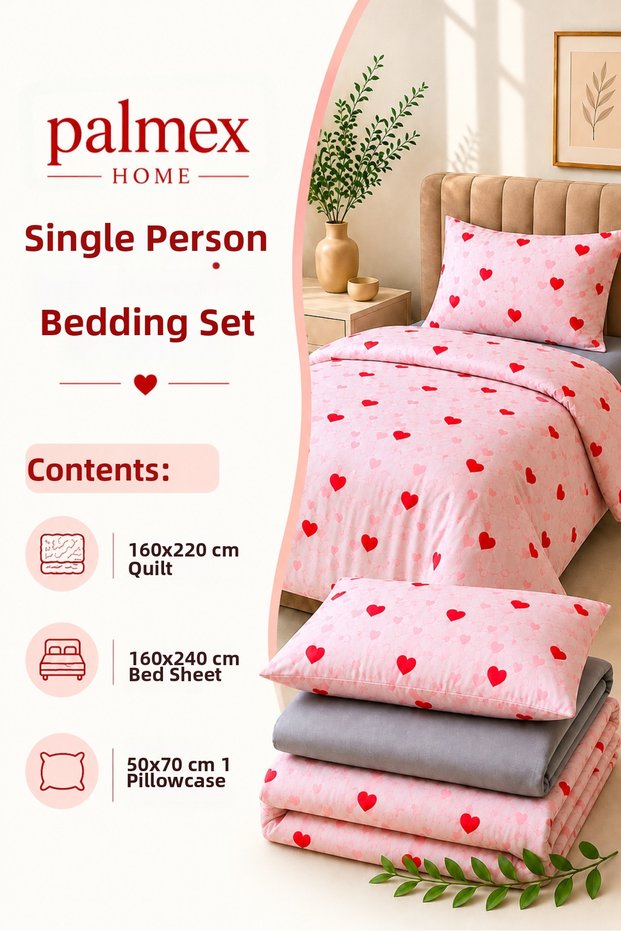 Single Size Winterfell Cotton Bedding Set (Duvet Cover - Sheet - Pillowcase)